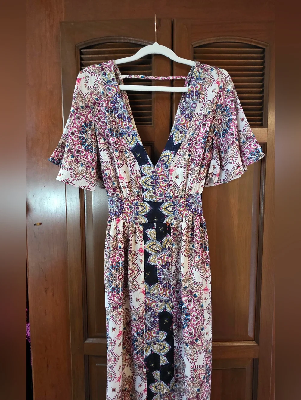 Altar'd State Boho Spring Summer Colorful Maxi Dress size Med - Picture 4 of 10